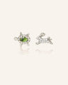 Slow and Steady Tortoise and the Hare Earrings in Sterling Silver