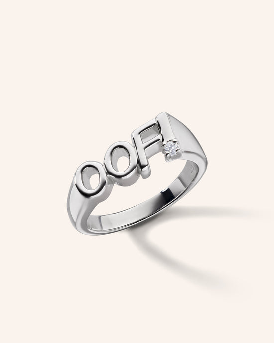 Sterling Silver OOF! Signet Ring