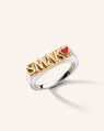 Two-Tone SMAK Signet Ring
