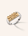 Two-Tone GOOD GRIEF Signet Ring
