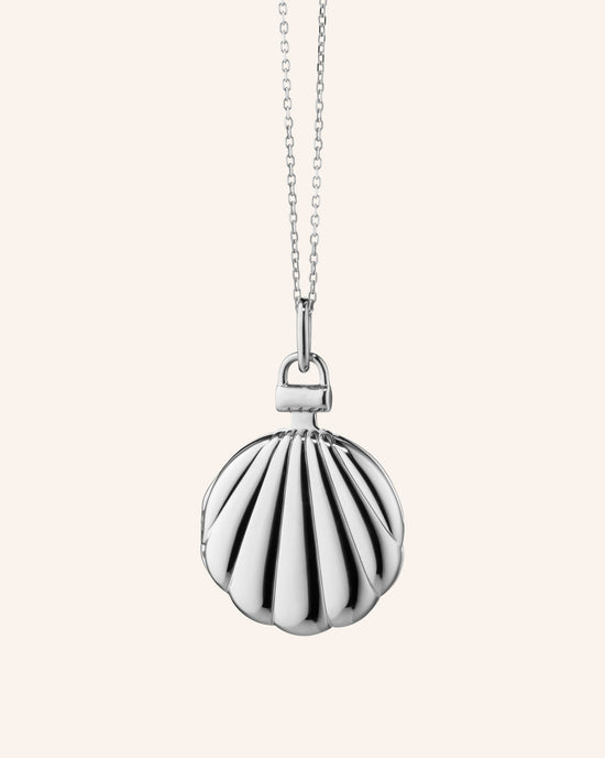 “The Shell” Sterling Silver Locket Necklace
