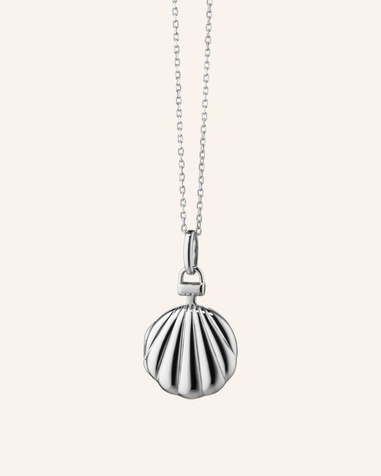 “The Mini Shell” Sterling Silver Locket Necklace