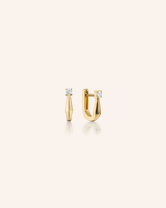Petite “Points North” Earrings with Diamond