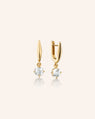 18K Gold “Points North” Earrings with Rock Crystal