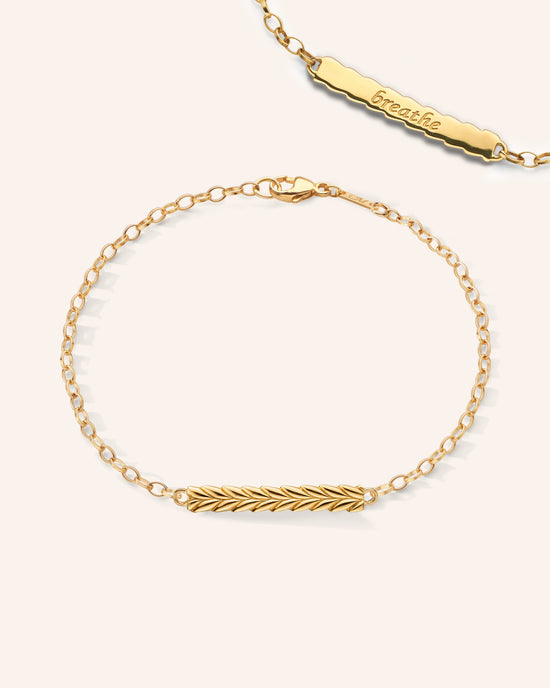 Breathe Leaf Poesy Bracelet