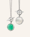 Points North Green Agate Locket Necklace