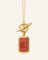 Points North Toggle Compass Intaglio Necklace