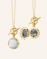 Points North Toggle Moonstone Locket Necklace