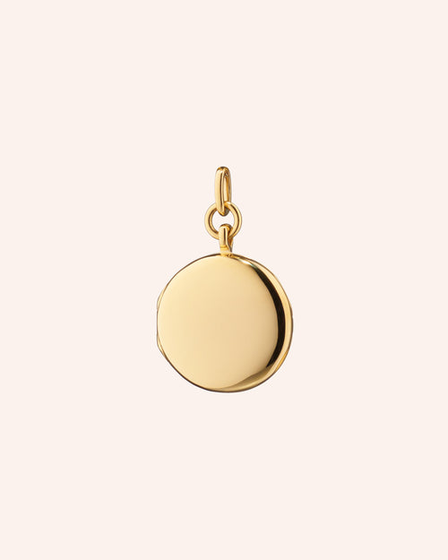 Large Slim Quinn 18K Gold Locket Charm
