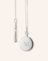 Slim Quinn Sterling Silver Engraved Locket Necklace
