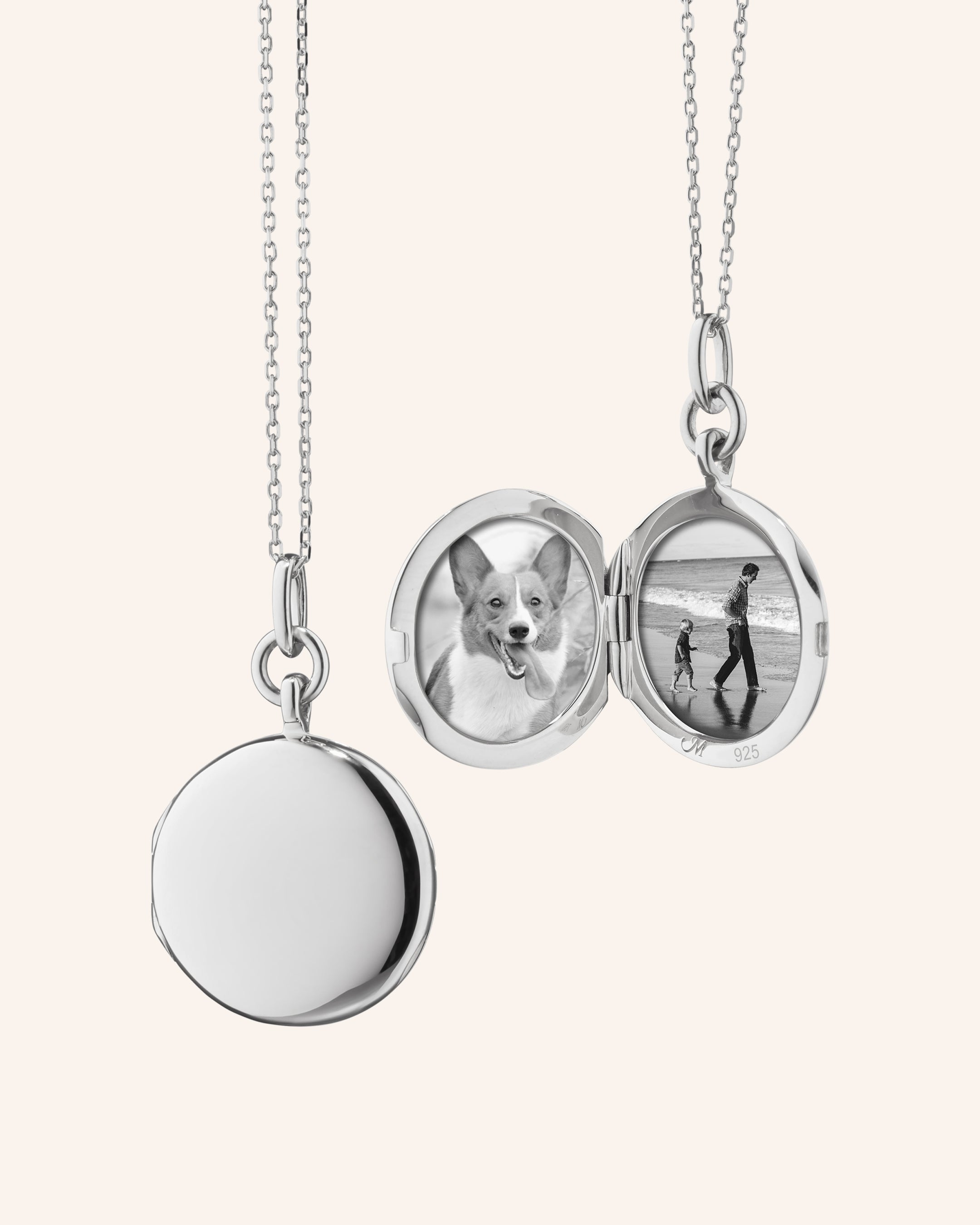 Slim Quinn Sterling Silver Locket Necklace | Monica Rich Kosann