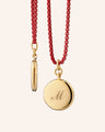 Slim "Quinn" 18K Gold Engraved Locket Necklace