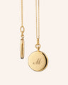 Slim Quinn 18K Gold Engraved Locket Necklace