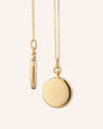 Slim "Quinn" 18K Gold Engraved Locket Necklace