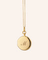Slim Quinn 18K Gold Engraved Locket Necklace