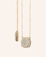 Slim "Rae" Fixed Locket Necklace with Diamonds