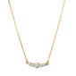Recycled 18K Yellow Gold and Round Diamond Necklace, 5 Diamonds