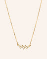 Reclaimed 18k Yellow Gold and Diamond Necklace, 7 Diamonds