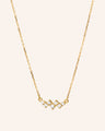 Reclaimed 18k Yellow Gold and Diamond Necklace, 7 Diamonds