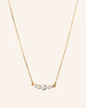 Reclaimed 18k Yellow Gold and Diamond Necklace, 5 Diamonds