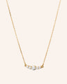Reclaimed 18k Yellow Gold and Diamond Necklace, 5 Diamonds