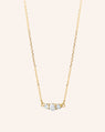 Reclaimed 18k Yellow Gold and Diamond Necklace, 3 Diamonds