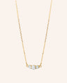 Reclaimed 18k Yellow Gold and Diamond Necklace, 3 Diamonds