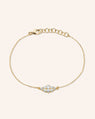 Reclaimed 18k Yellow Gold and Diamond Bracelet, 6 Diamonds