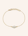 Reclaimed 18k Yellow Gold and Diamond Bracelet, 6 Diamonds