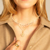 Pave Queen Bee Necklace and Ceramic Audrey Necklace
