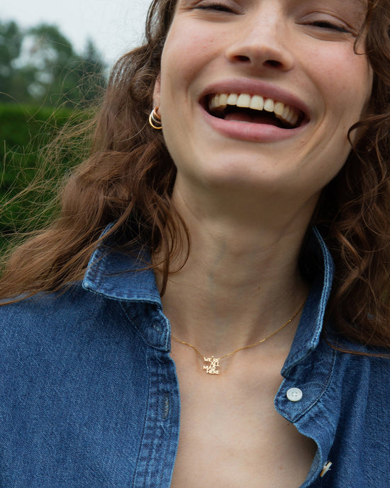 We’re All Mad Here 18K Yellow Gold Necklace