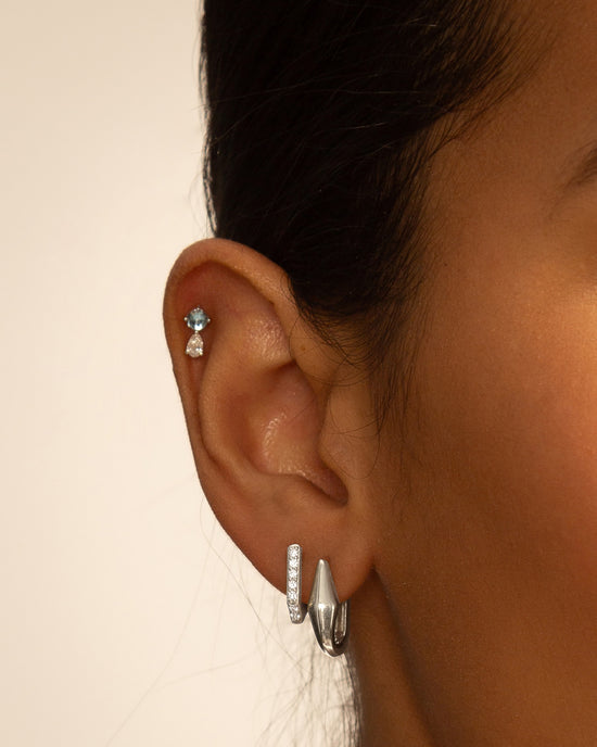 Sterling Silver "Points North" Earring