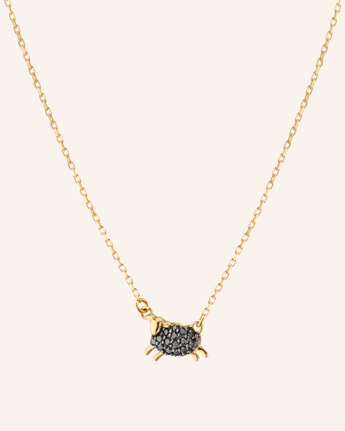 The Black Sheep Necklace with Black Diamonds