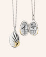 The Neptune Shell Two-Tone Locket Necklace