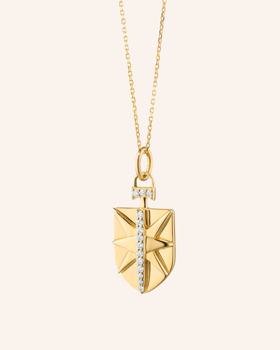 Mini Fearless Shield with Diamonds