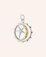 "My Sun, Moon, and Stars" Two-Tone Charm with White Sapphires