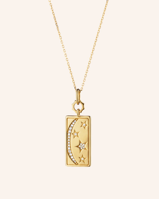 Sun, Moon and Stars Medallion with Diamonds