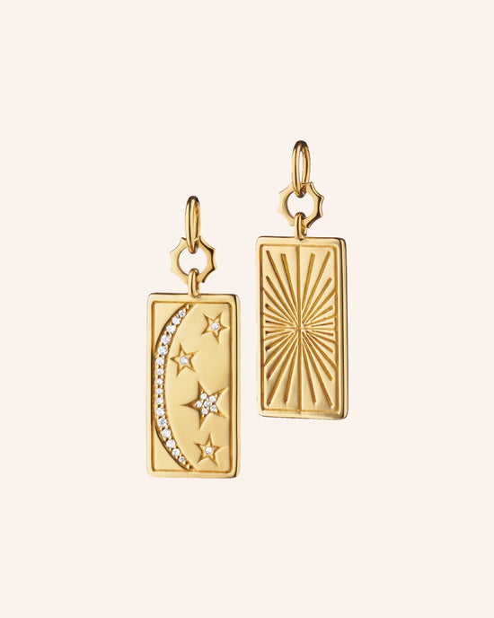 Sun, Moon and Stars Medallion with Diamonds