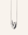 Sterling Silver Snoopy Heart Necklace