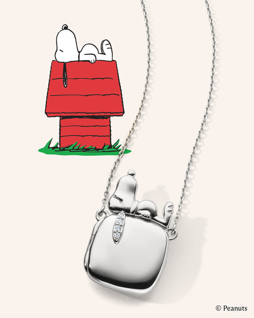 Snoopy X Viv Slim Locket in Sterling Silver