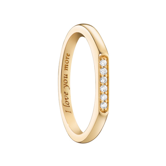 
  
    “I Love You More” Diamond Stackable Ring
  
