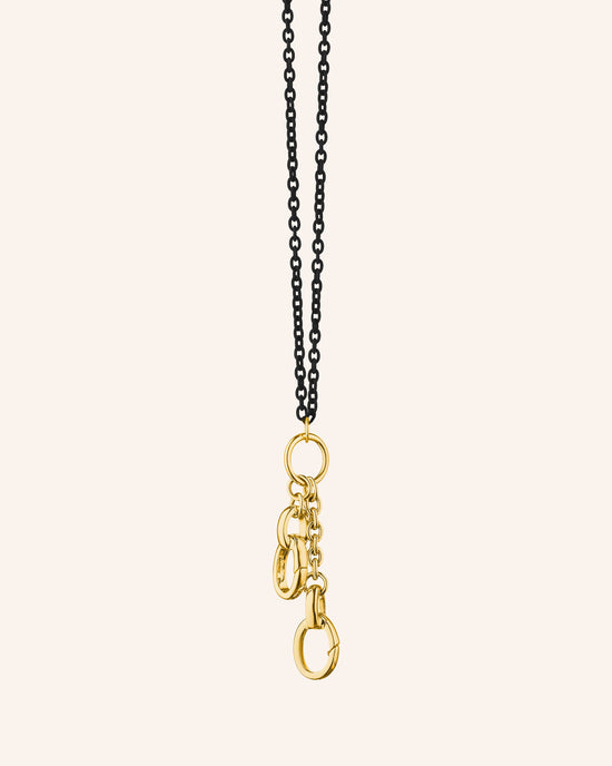 18” “Design Your Own" Steel Charm Chain Necklace, 2 Charm Stations