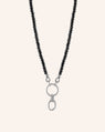 18 inch Design Your Own Black Spinel Charm Chain Necklace, 1 Charm Station