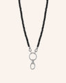 18 inch Design Your Own Black Spinel Charm Chain Necklace, 1 Charm Station