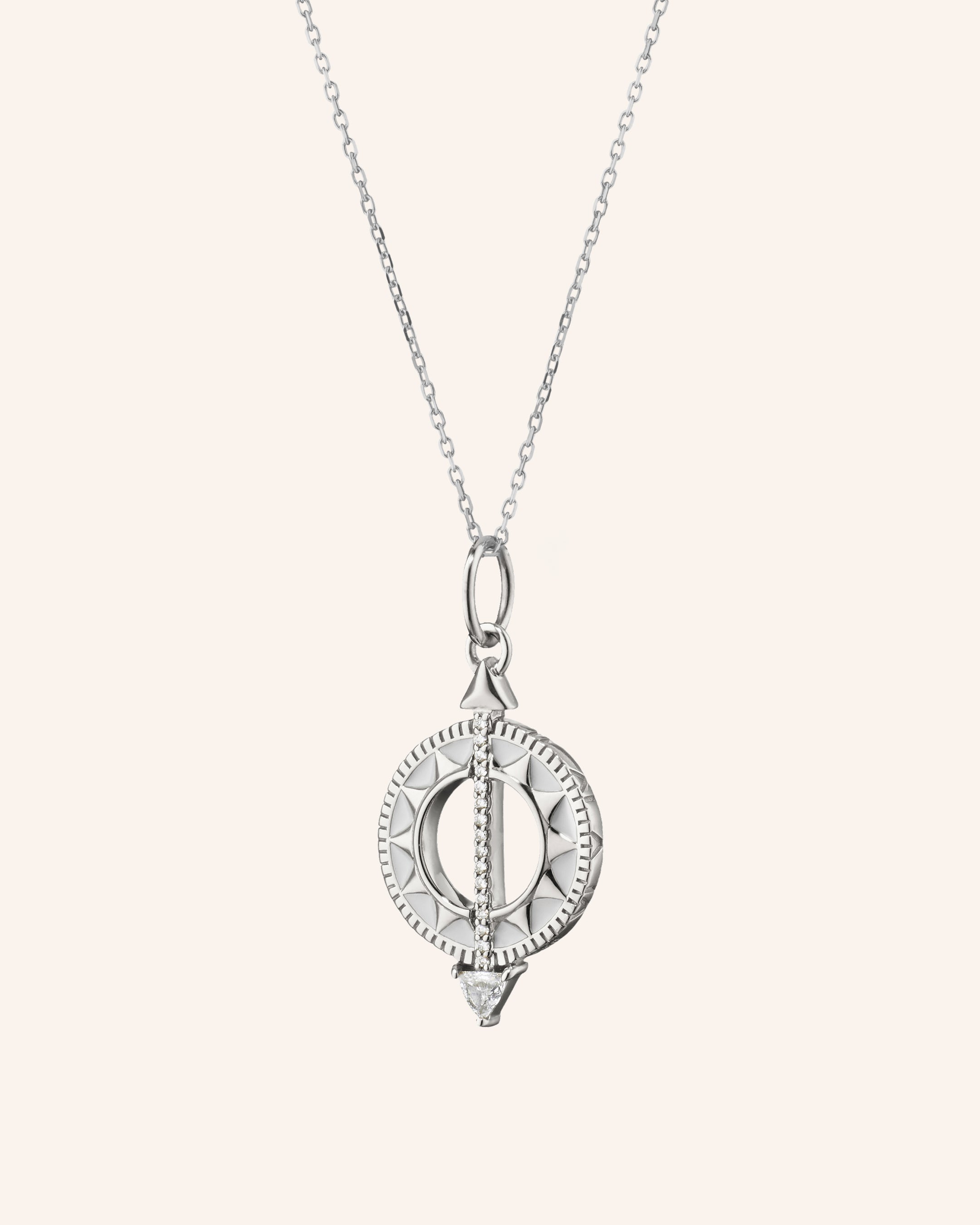 Mini Sterling Silver White Enamel Sundial | Monica Rich Kosann
