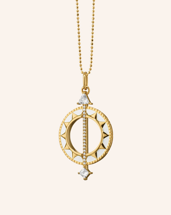 White Enamel Sundial Time is Precious