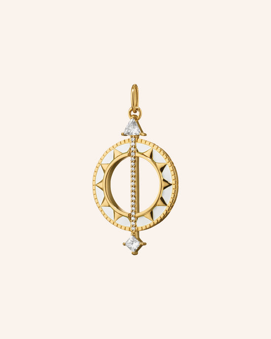 White Enamel Sundial Time is Precious
