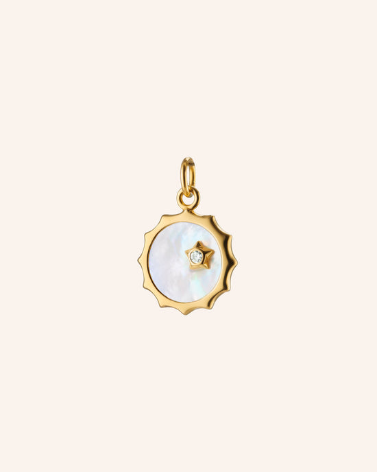 Mother of Pearl Sun and Star Necklace