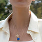 Slim Rae Locket Necklace with Blue Sapphires