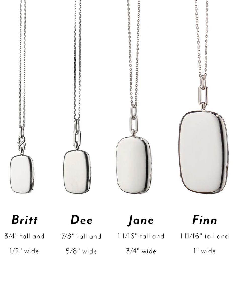 “Jane” Slim Sterling Silver Locket Necklace | Monica Rich Kosann